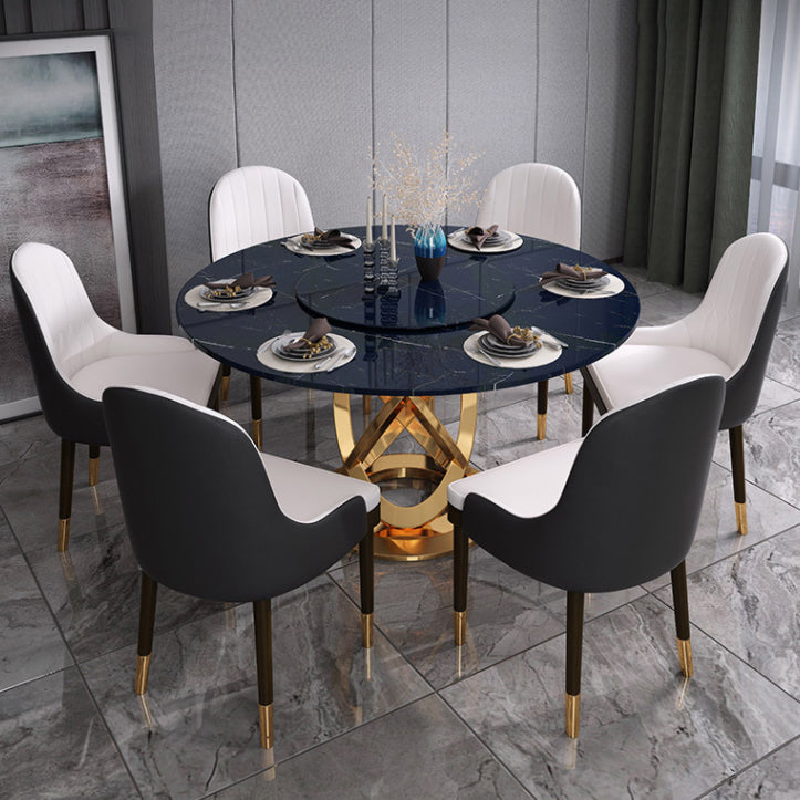 Glam Wood Dining Arm Chairs Faux Leather Dining Room Chairs for Home Use Clearhalo ' kitchen&dining_furn' 'Dining Chairs' 'Dining Tables & Seating' 'dining_chair' 'furn' 'furn_dining_chair' 'Furniture' 'furniture_dining_chair' 'Kitchen & Dining Furniture' 'kitchen' 4159745