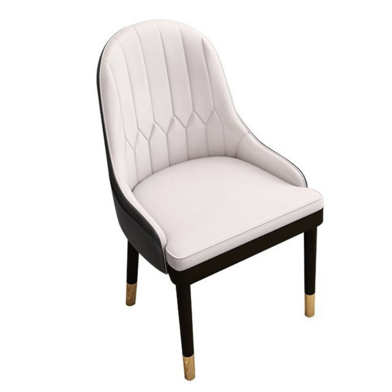 Glam Wood Dining Arm Chairs Faux Leather Dining Room Chairs for Home Use Clearhalo ' kitchen&dining_furn' 'Dining Chairs' 'Dining Tables & Seating' 'dining_chair' 'furn' 'furn_dining_chair' 'Furniture' 'furniture_dining_chair' 'Kitchen & Dining Furniture' 'kitchen' 4159747