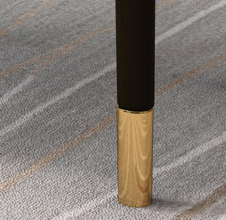 Glam Wood Dining Arm Chairs Faux Leather Dining Room Chairs for Home Use Clearhalo ' kitchen&dining_furn' 'Dining Chairs' 'Dining Tables & Seating' 'dining_chair' 'furn' 'furn_dining_chair' 'Furniture' 'furniture_dining_chair' 'Kitchen & Dining Furniture' 'kitchen' 4159750