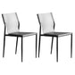 Industrial Leather Dining Room Chairs Armless Metal Dining Chairs for Restaurant Use Grey 2 Piece Set Clearhalo ' kitchen&dining_furn' 'Dining Chairs' 'Dining Tables & Seating' 'dining_chair' 'furn' 'furn_dining_chair' 'Furniture' 'furniture_dining_chair' 'Kitchen & Dining Furniture' 'kitchen' 4159757
