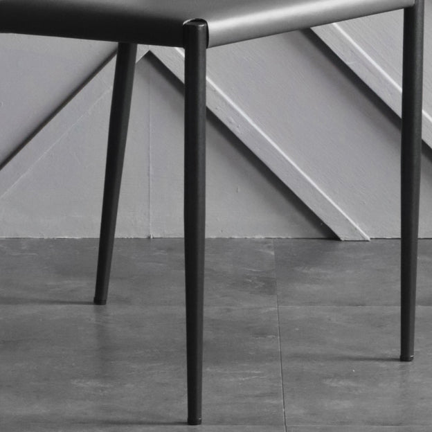 Industrial Leather Dining Room Chairs Armless Metal Dining Chairs for Restaurant Use Clearhalo ' kitchen&dining_furn' 'Dining Chairs' 'Dining Tables & Seating' 'dining_chair' 'furn' 'furn_dining_chair' 'Furniture' 'furniture_dining_chair' 'Kitchen & Dining Furniture' 'kitchen' 4159767