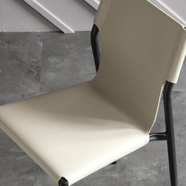 Industrial Leather Dining Room Chairs Armless Metal Dining Chairs for Restaurant Use Clearhalo ' kitchen&dining_furn' 'Dining Chairs' 'Dining Tables & Seating' 'dining_chair' 'furn' 'furn_dining_chair' 'Furniture' 'furniture_dining_chair' 'Kitchen & Dining Furniture' 'kitchen' 4159768