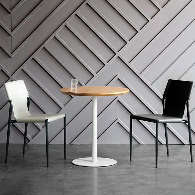 Industrial Leather Dining Room Chairs Armless Metal Dining Chairs for Restaurant Use Clearhalo ' kitchen&dining_furn' 'Dining Chairs' 'Dining Tables & Seating' 'dining_chair' 'furn' 'furn_dining_chair' 'Furniture' 'furniture_dining_chair' 'Kitchen & Dining Furniture' 'kitchen' 4159769