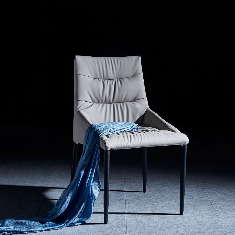 Industrial Metal Dining Armless Chairs Leather Dining Chairs for Restaurant Use Clearhalo ' kitchen&dining_furn' 'Dining Chairs' 'Dining Tables & Seating' 'dining_chair' 'furn' 'furn_dining_chair' 'Furniture' 'furniture_dining_chair' 'Kitchen & Dining Furniture' 'kitchen' 4159772