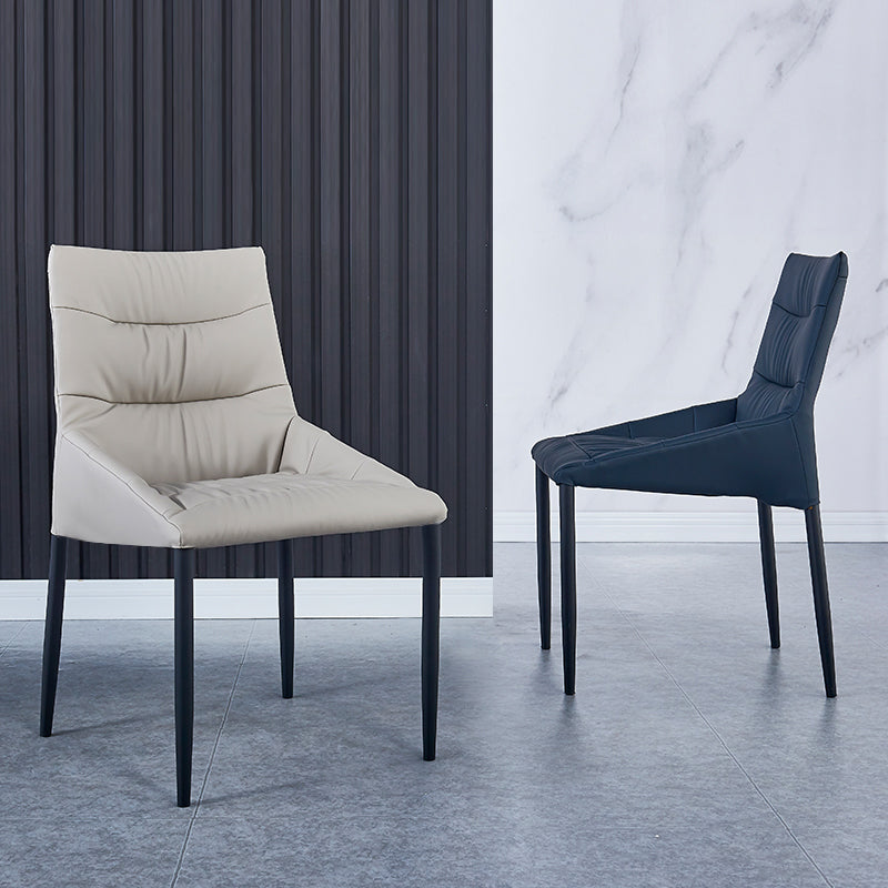 Industrial Metal Dining Armless Chairs Leather Dining Chairs for Restaurant Use Clearhalo ' kitchen&dining_furn' 'Dining Chairs' 'Dining Tables & Seating' 'dining_chair' 'furn' 'furn_dining_chair' 'Furniture' 'furniture_dining_chair' 'Kitchen & Dining Furniture' 'kitchen' 4159774