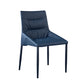 Industrial Metal Dining Armless Chairs Leather Dining Chairs for Restaurant Use Dark Blue 1 Piece Clearhalo ' kitchen&dining_furn' 'Dining Chairs' 'Dining Tables & Seating' 'dining_chair' 'furn' 'furn_dining_chair' 'Furniture' 'furniture_dining_chair' 'Kitchen & Dining Furniture' 'kitchen' 4159776