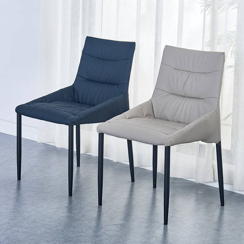 Industrial Metal Dining Armless Chairs Leather Dining Chairs for Restaurant Use Clearhalo ' kitchen&dining_furn' 'Dining Chairs' 'Dining Tables & Seating' 'dining_chair' 'furn' 'furn_dining_chair' 'Furniture' 'furniture_dining_chair' 'Kitchen & Dining Furniture' 'kitchen' 4159777