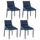 Industrial Metal Dining Armless Chairs Leather Dining Chairs for Restaurant Use Dark Blue 4 Piece Set Clearhalo ' kitchen&dining_furn' 'Dining Chairs' 'Dining Tables & Seating' 'dining_chair' 'furn' 'furn_dining_chair' 'Furniture' 'furniture_dining_chair' 'Kitchen & Dining Furniture' 'kitchen' 4159780