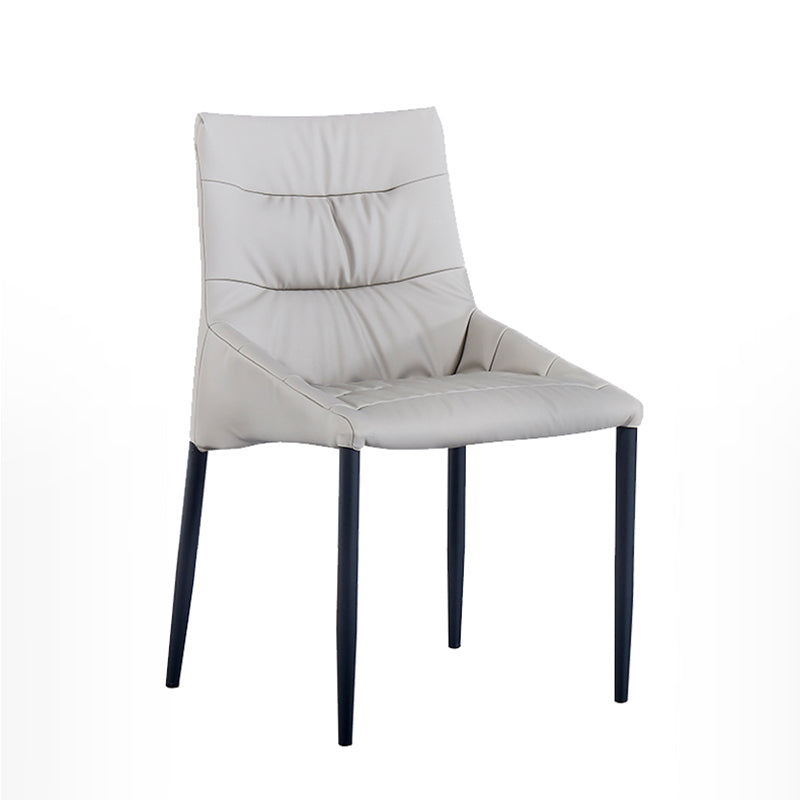 Industrial Metal Dining Armless Chairs Leather Dining Chairs for Restaurant Use Beige 1 Piece Clearhalo ' kitchen&dining_furn' 'Dining Chairs' 'Dining Tables & Seating' 'dining_chair' 'furn' 'furn_dining_chair' 'Furniture' 'furniture_dining_chair' 'Kitchen & Dining Furniture' 'kitchen' 4159781