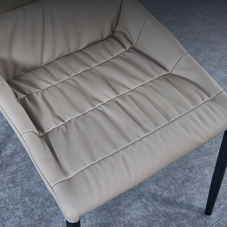 Industrial Metal Dining Armless Chairs Leather Dining Chairs for Restaurant Use Clearhalo ' kitchen&dining_furn' 'Dining Chairs' 'Dining Tables & Seating' 'dining_chair' 'furn' 'furn_dining_chair' 'Furniture' 'furniture_dining_chair' 'Kitchen & Dining Furniture' 'kitchen' 4159784