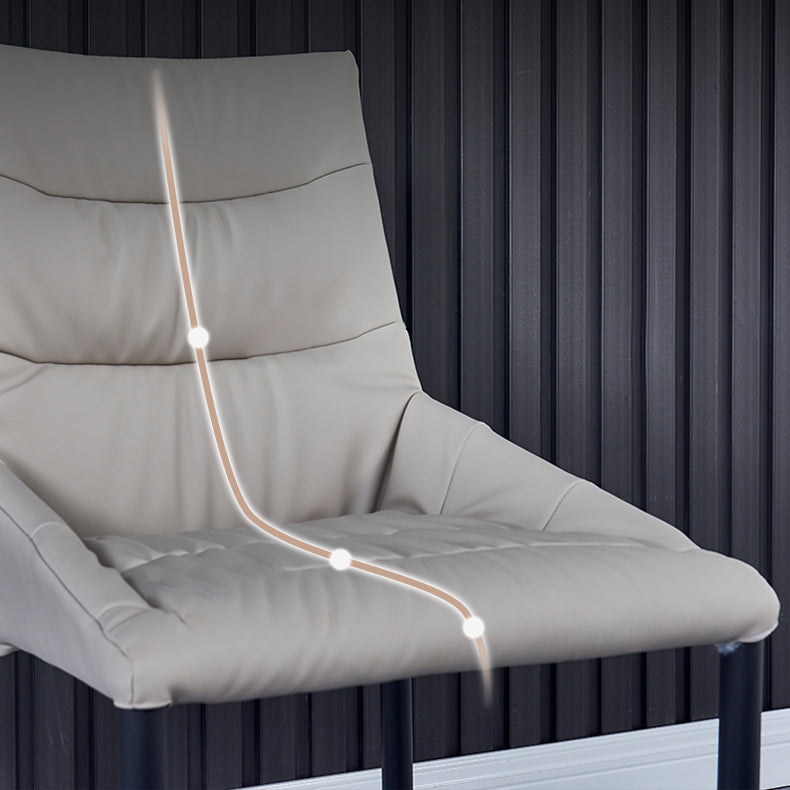 Industrial Metal Dining Armless Chairs Leather Dining Chairs for Restaurant Use Clearhalo ' kitchen&dining_furn' 'Dining Chairs' 'Dining Tables & Seating' 'dining_chair' 'furn' 'furn_dining_chair' 'Furniture' 'furniture_dining_chair' 'Kitchen & Dining Furniture' 'kitchen' 4159785