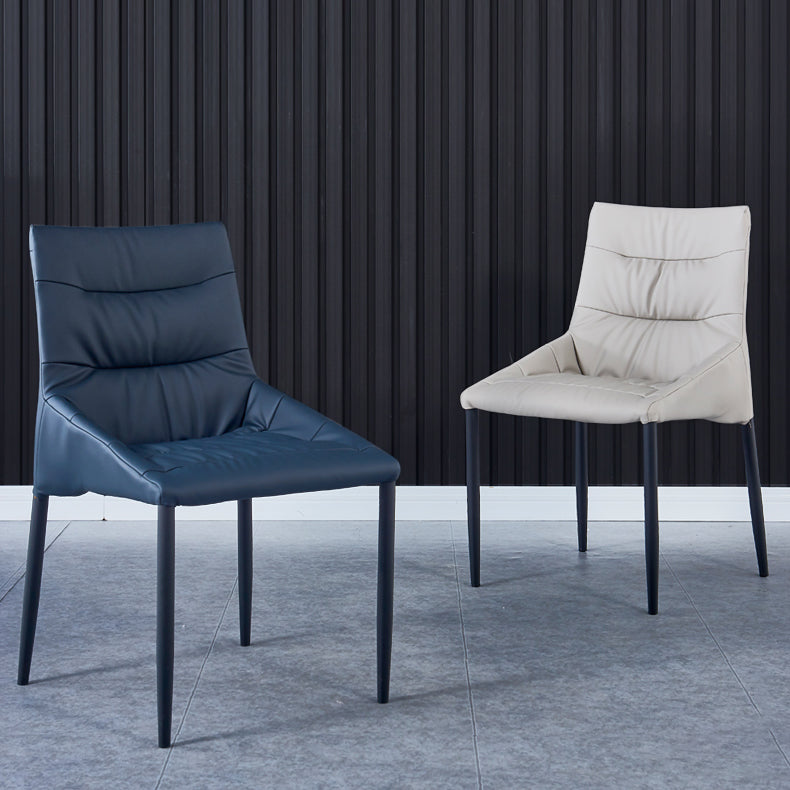 Industrial Metal Dining Armless Chairs Leather Dining Chairs for Restaurant Use Clearhalo ' kitchen&dining_furn' 'Dining Chairs' 'Dining Tables & Seating' 'dining_chair' 'furn' 'furn_dining_chair' 'Furniture' 'furniture_dining_chair' 'Kitchen & Dining Furniture' 'kitchen' 4159787