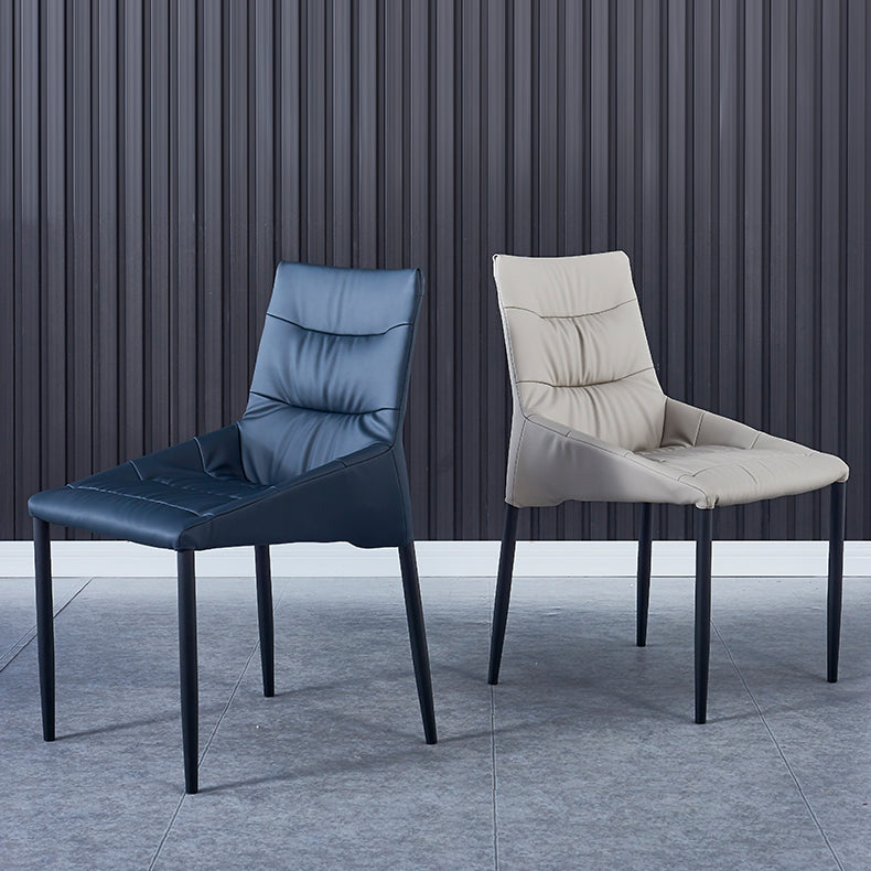 Industrial Metal Dining Armless Chairs Leather Dining Chairs for Restaurant Use Clearhalo ' kitchen&dining_furn' 'Dining Chairs' 'Dining Tables & Seating' 'dining_chair' 'furn' 'furn_dining_chair' 'Furniture' 'furniture_dining_chair' 'Kitchen & Dining Furniture' 'kitchen' 4159788