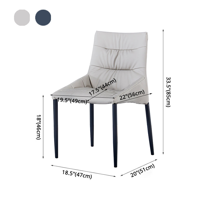 Industrial Metal Dining Armless Chairs Leather Dining Chairs for Restaurant Use Clearhalo ' kitchen&dining_furn' 'Dining Chairs' 'Dining Tables & Seating' 'dining_chair' 'furn' 'furn_dining_chair' 'Furniture' 'furniture_dining_chair' 'Kitchen & Dining Furniture' 'kitchen' 4159790