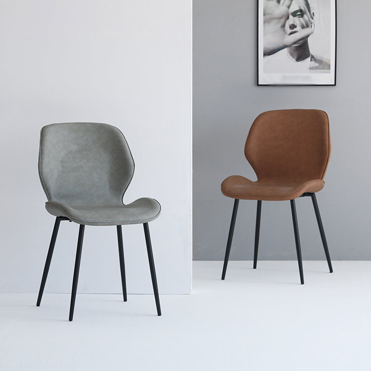 Contemporary Style Kitchen Dining Chair Metal Dining Wingback Armless Side Chairs Clearhalo ' kitchen&dining_furn' 'Dining Chairs' 'Dining Tables & Seating' 'dining_chair' 'furn' 'furn_dining_chair' 'Furniture' 'furniture_dining_chair' 'Kitchen & Dining Furniture' 'kitchen' 4159791