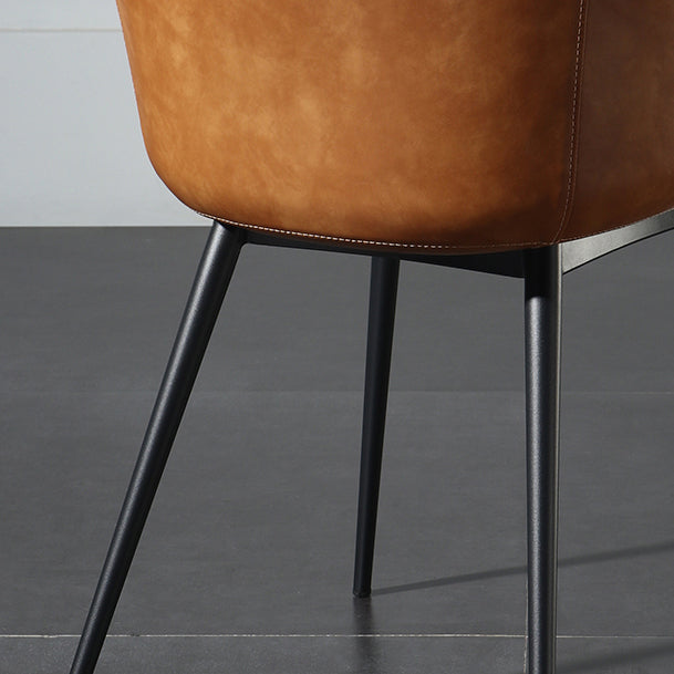 Contemporary Style Dining Chair Arm Metal Side Parsons Chairs for Kitchen Clearhalo ' kitchen&dining_furn' 'Dining Chairs' 'Dining Tables & Seating' 'dining_chair' 'Furniture' 'furniture_dining_chair' 'Kitchen & Dining Furniture' 'kitchen' 4159825