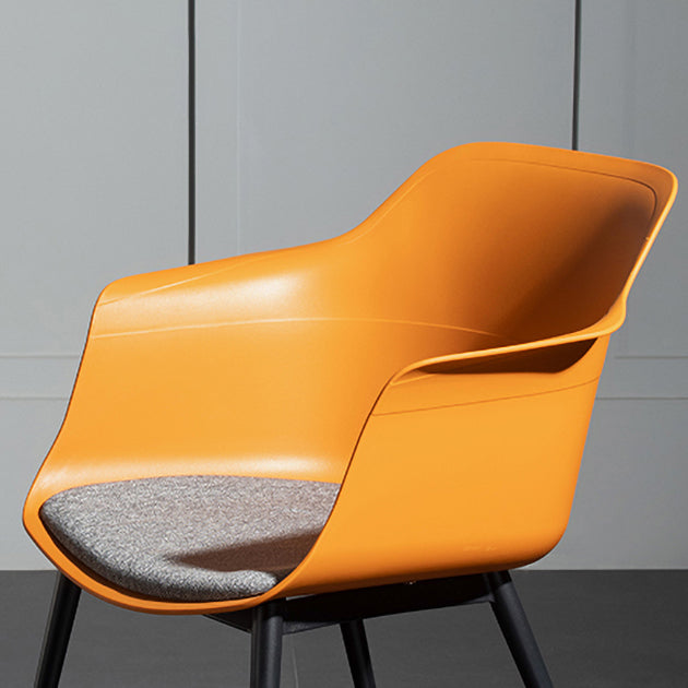 Contemporary Style Dining Chair Arm Metal Side Parsons Chairs for Kitchen Clearhalo ' kitchen&dining_furn' 'Dining Chairs' 'Dining Tables & Seating' 'dining_chair' 'Furniture' 'furniture_dining_chair' 'Kitchen & Dining Furniture' 'kitchen' 4159829