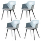 Contemporary Style Dining Chair Arm Metal Side Parsons Chairs for Kitchen Light Blue Set of 4 Clearhalo ' kitchen&dining_furn' 'Dining Chairs' 'Dining Tables & Seating' 'dining_chair' 'Furniture' 'furniture_dining_chair' 'Kitchen & Dining Furniture' 'kitchen' 4159830