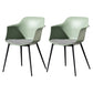 Contemporary Style Dining Chair Arm Metal Side Parsons Chairs for Kitchen Light Green Set of 2 Clearhalo ' kitchen&dining_furn' 'Dining Chairs' 'Dining Tables & Seating' 'dining_chair' 'Furniture' 'furniture_dining_chair' 'Kitchen & Dining Furniture' 'kitchen' 4159834