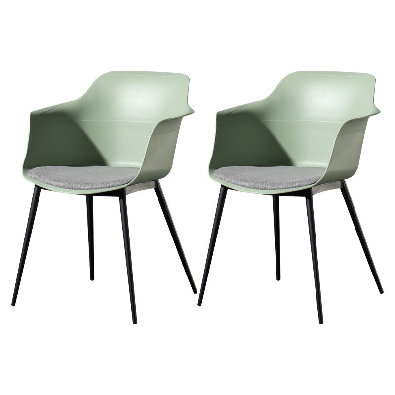 Contemporary Style Dining Chair Arm Metal Side Parsons Chairs for Kitchen Light Green Set of 2 Clearhalo ' kitchen&dining_furn' 'Dining Chairs' 'Dining Tables & Seating' 'dining_chair' 'Furniture' 'furniture_dining_chair' 'Kitchen & Dining Furniture' 'kitchen' 4159834