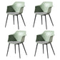Contemporary Style Dining Chair Arm Metal Side Parsons Chairs for Kitchen Light Green Set of 4 Clearhalo ' kitchen&dining_furn' 'Dining Chairs' 'Dining Tables & Seating' 'dining_chair' 'Furniture' 'furniture_dining_chair' 'Kitchen & Dining Furniture' 'kitchen' 4159835