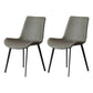 Metal Leather Industrial Dining Chairs Solid Back Dining Room Chairs (Set of 2) Grey Clearhalo ' kitchen&dining_furn' 'Dining Chairs' 'Dining Tables & Seating' 'dining_chair' 'furn' 'furn_dining_chair' 'Furniture' 'furniture_dining_chair' 'Kitchen & Dining Furniture' 'kitchen' 4159856