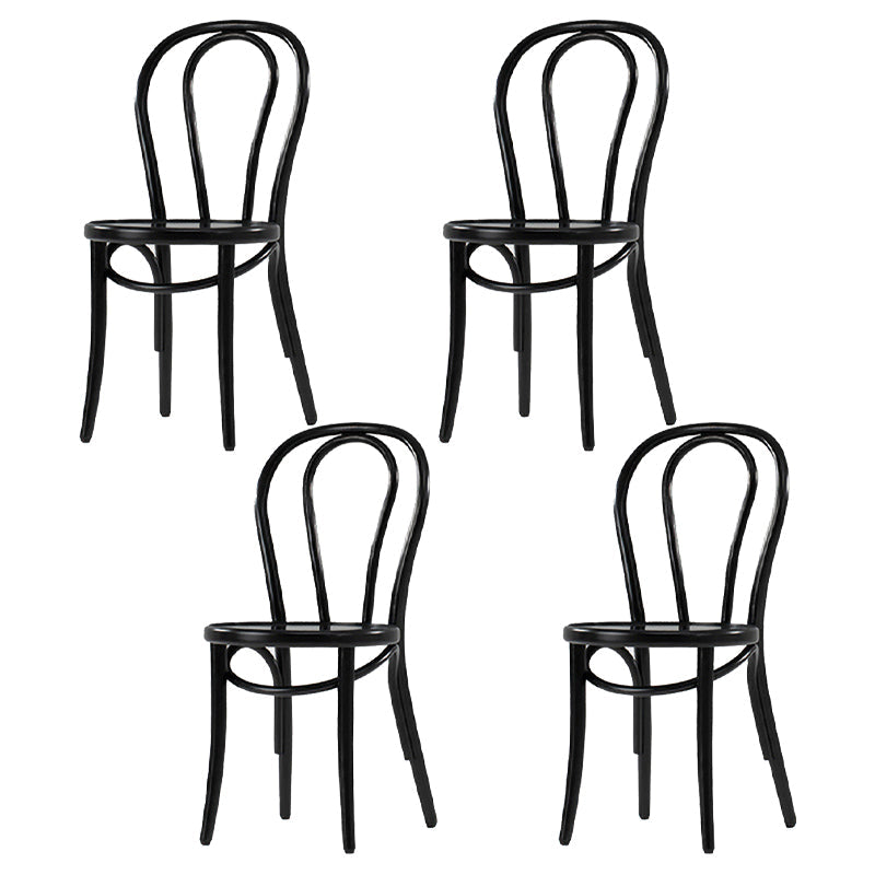 Country Style Wood Dining Chair Open Back Dining Side Chair for Home Use Black 4 Piece Set Clearhalo ' kitchen&dining_furn' 'Dining Chairs' 'Dining Tables & Seating' 'dining_chair' 'furn' 'furn_dining_chair' 'Furniture' 'furniture_dining_chair' 'Kitchen & Dining Furniture' 'kitchen' 4159871