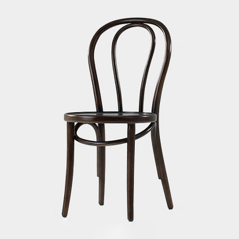 Country Style Wood Dining Chair Open Back Dining Side Chair for Home Use Black-Brown 1 Piece Clearhalo ' kitchen&dining_furn' 'Dining Chairs' 'Dining Tables & Seating' 'dining_chair' 'furn' 'furn_dining_chair' 'Furniture' 'furniture_dining_chair' 'Kitchen & Dining Furniture' 'kitchen' 4159879