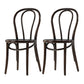 Country Style Wood Dining Chair Open Back Dining Side Chair for Home Use Black-Brown 2 Piece Set Clearhalo ' kitchen&dining_furn' 'Dining Chairs' 'Dining Tables & Seating' 'dining_chair' 'furn' 'furn_dining_chair' 'Furniture' 'furniture_dining_chair' 'Kitchen & Dining Furniture' 'kitchen' 4159881