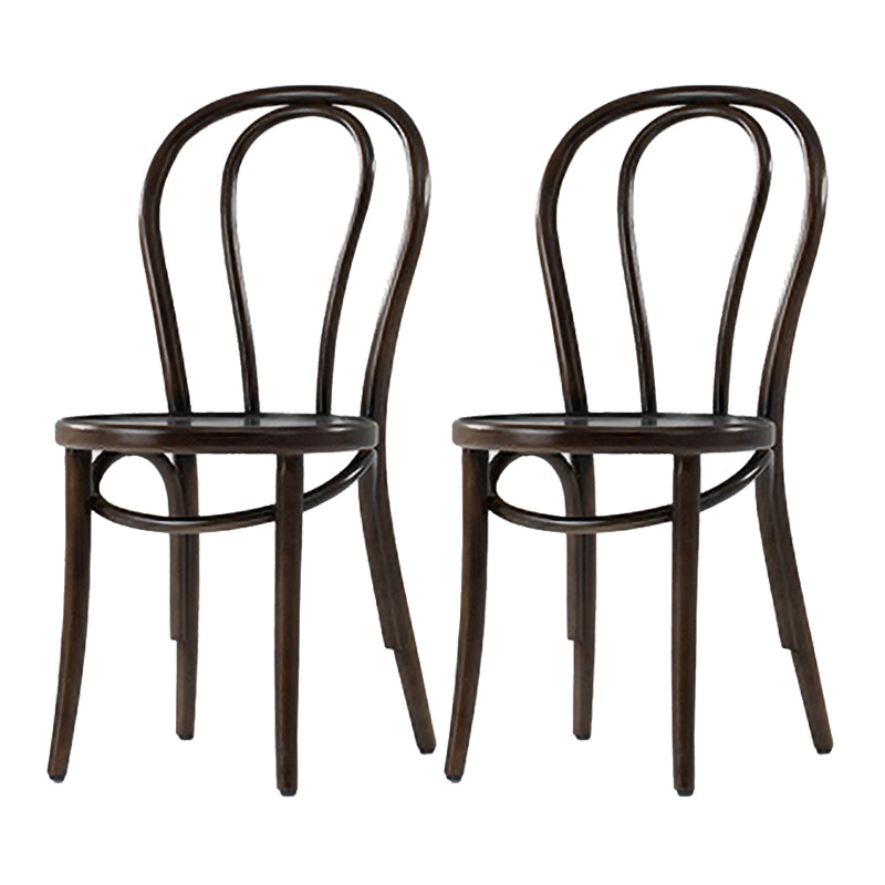 Country Style Wood Dining Chair Open Back Dining Side Chair for Home Use Black-Brown 2 Piece Set Clearhalo ' kitchen&dining_furn' 'Dining Chairs' 'Dining Tables & Seating' 'dining_chair' 'furn' 'furn_dining_chair' 'Furniture' 'furniture_dining_chair' 'Kitchen & Dining Furniture' 'kitchen' 4159881