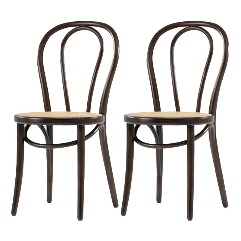 Country Style Wood Dining Chair Open Back Dining Side Chair for Home Use Walnut 2 Piece Set Clearhalo ' kitchen&dining_furn' 'Dining Chairs' 'Dining Tables & Seating' 'dining_chair' 'furn' 'furn_dining_chair' 'Furniture' 'furniture_dining_chair' 'Kitchen & Dining Furniture' 'kitchen' 4159895