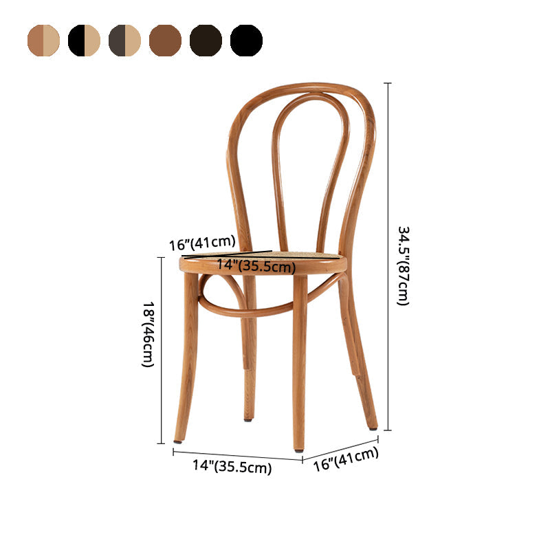 Country Style Wood Dining Chair Open Back Dining Side Chair for Home Use Clearhalo ' kitchen&dining_furn' 'Dining Chairs' 'Dining Tables & Seating' 'dining_chair' 'furn' 'furn_dining_chair' 'Furniture' 'furniture_dining_chair' 'Kitchen & Dining Furniture' 'kitchen' 4159897