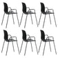 Industrial Plastic Meeting Room Arm Chair Matte Finish Solid Back Dining Chair Black 6 Piece Set Clearhalo ' kitchen&dining_furn' 'Dining Chairs' 'Dining Tables & Seating' 'dining_chair' 'furn' 'furn_dining_chair' 'Furniture' 'furniture_dining_chair' 'Kitchen & Dining Furniture' 'kitchen' 4159902