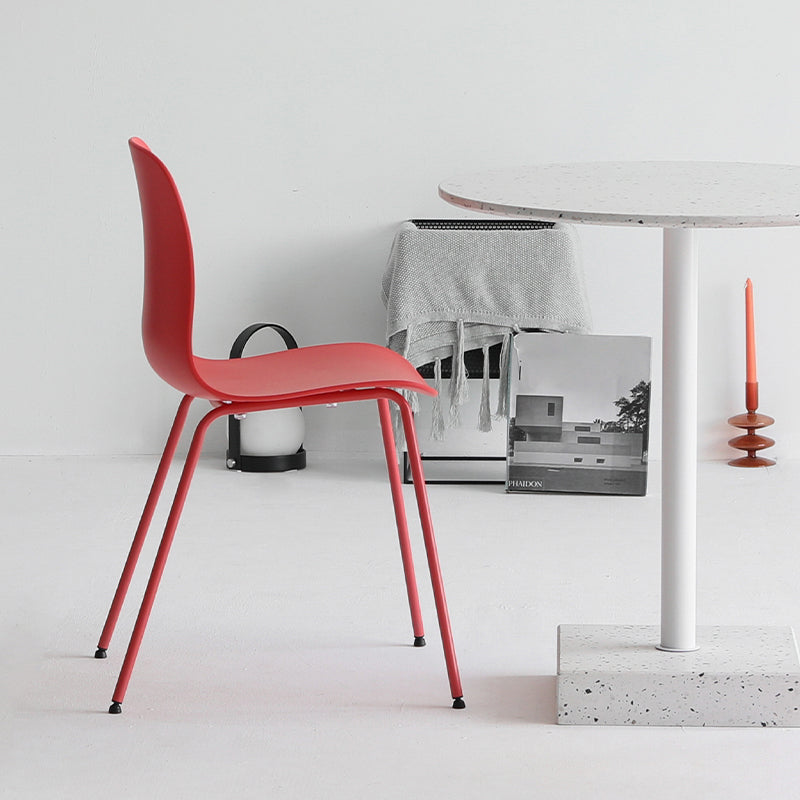 Industrial Plastic Meeting Room Arm Chair Matte Finish Solid Back Dining Chair Clearhalo ' kitchen&dining_furn' 'Dining Chairs' 'Dining Tables & Seating' 'dining_chair' 'furn' 'furn_dining_chair' 'Furniture' 'furniture_dining_chair' 'Kitchen & Dining Furniture' 'kitchen' 4159905