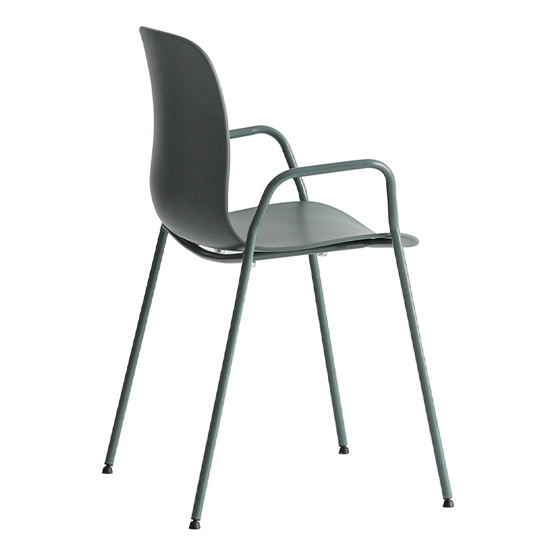 Industrial Plastic Meeting Room Arm Chair Matte Finish Solid Back Dining Chair Clearhalo ' kitchen&dining_furn' 'Dining Chairs' 'Dining Tables & Seating' 'dining_chair' 'furn' 'furn_dining_chair' 'Furniture' 'furniture_dining_chair' 'Kitchen & Dining Furniture' 'kitchen' 4159907