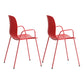 Industrial Plastic Meeting Room Arm Chair Matte Finish Solid Back Dining Chair Red 2 Piece Set Clearhalo ' kitchen&dining_furn' 'Dining Chairs' 'Dining Tables & Seating' 'dining_chair' 'furn' 'furn_dining_chair' 'Furniture' 'furniture_dining_chair' 'Kitchen & Dining Furniture' 'kitchen' 4159910