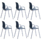 Industrial Plastic Meeting Room Arm Chair Matte Finish Solid Back Dining Chair Blue 6 Piece Set Clearhalo ' kitchen&dining_furn' 'Dining Chairs' 'Dining Tables & Seating' 'dining_chair' 'furn' 'furn_dining_chair' 'Furniture' 'furniture_dining_chair' 'Kitchen & Dining Furniture' 'kitchen' 4159919