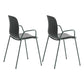 Industrial Plastic Meeting Room Arm Chair Matte Finish Solid Back Dining Chair Gray-Green 2 Piece Set Clearhalo ' kitchen&dining_furn' 'Dining Chairs' 'Dining Tables & Seating' 'dining_chair' 'furn' 'furn_dining_chair' 'Furniture' 'furniture_dining_chair' 'Kitchen & Dining Furniture' 'kitchen' 4159923