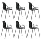 Industrial Plastic Meeting Room Arm Chair Matte Finish Solid Back Dining Chair Black-Gray 6 Piece Set Clearhalo ' kitchen&dining_furn' 'Dining Chairs' 'Dining Tables & Seating' 'dining_chair' 'furn' 'furn_dining_chair' 'Furniture' 'furniture_dining_chair' 'Kitchen & Dining Furniture' 'kitchen' 4159928