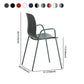 Industrial Plastic Meeting Room Arm Chair Matte Finish Solid Back Dining Chair Clearhalo ' kitchen&dining_furn' 'Dining Chairs' 'Dining Tables & Seating' 'dining_chair' 'furn' 'furn_dining_chair' 'Furniture' 'furniture_dining_chair' 'Kitchen & Dining Furniture' 'kitchen' 4159938