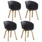 Scandinavian Plastic Dining Arm Chair Matte Finish Solid Back Dining Chair (Set of 4) Black Clearhalo ' kitchen&dining_furn' 'Dining Chairs' 'Dining Tables & Seating' 'dining_chair' 'Furniture' 'furniture_dining_chair' 'Kitchen & Dining Furniture' 'kitchen' 4159940