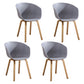 Scandinavian Plastic Dining Arm Chair Matte Finish Solid Back Dining Chair (Set of 4) Grey Clearhalo ' kitchen&dining_furn' 'Dining Chairs' 'Dining Tables & Seating' 'dining_chair' 'Furniture' 'furniture_dining_chair' 'Kitchen & Dining Furniture' 'kitchen' 4159941