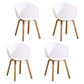 Scandinavian Plastic Dining Arm Chair Matte Finish Solid Back Dining Chair (Set of 4) White Clearhalo ' kitchen&dining_furn' 'Dining Chairs' 'Dining Tables & Seating' 'dining_chair' 'Furniture' 'furniture_dining_chair' 'Kitchen & Dining Furniture' 'kitchen' 4159943