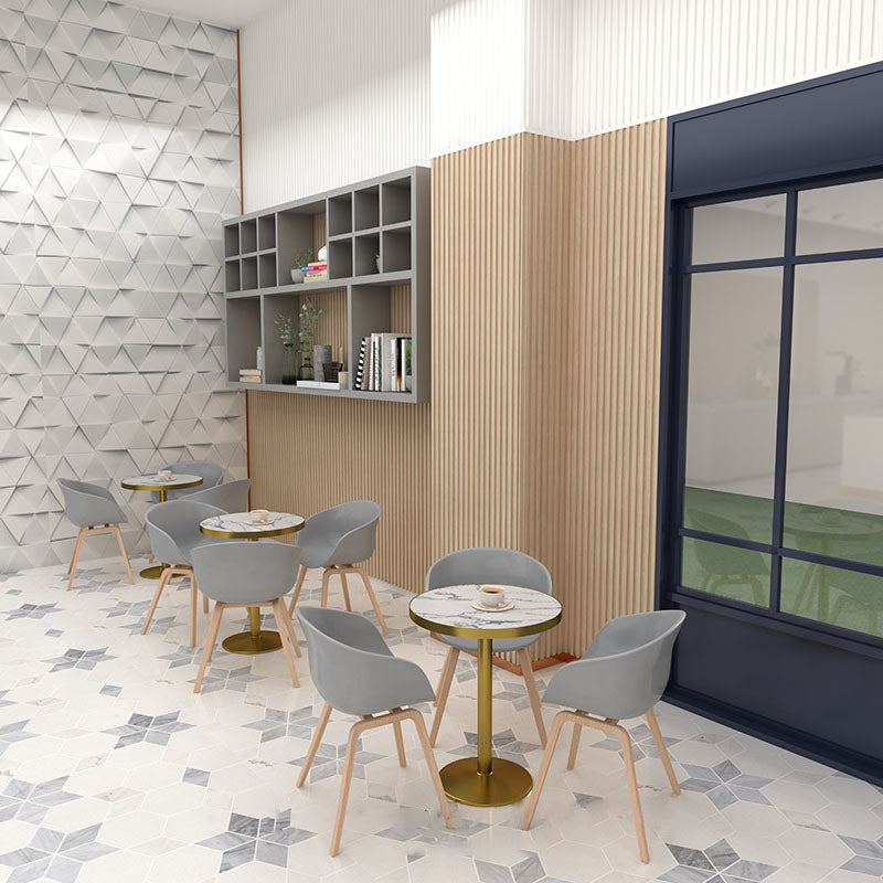 Scandinavian Plastic Dining Arm Chair Matte Finish Solid Back Dining Chair (Set of 4) Clearhalo ' kitchen&dining_furn' 'Dining Chairs' 'Dining Tables & Seating' 'dining_chair' 'Furniture' 'furniture_dining_chair' 'Kitchen & Dining Furniture' 'kitchen' 4159946