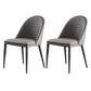 Modern Style Leather Dining Chairs Upholstered Solid Back Chairs (Set of 2) Dark Gray Clearhalo ' kitchen&dining_furn' 'Dining Chairs' 'Dining Tables & Seating' 'dining_chair' 'furn' 'furn_dining_chair' 'Furniture' 'furniture_dining_chair' 'Kitchen & Dining Furniture' 'kitchen' 4159956