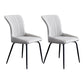 Industrial Style Metal Chairs Set Solid Back Arm Kitchen Dining Chairs Light Gray 2 Piece Set Clearhalo ' kitchen&dining_furn' 'Dining Chairs' 'Dining Tables & Seating' 'dining_chair' 'furn' 'furn_dining_chair' 'Furniture' 'furniture_dining_chair' 'Kitchen & Dining Furniture' 'kitchen' 4159982