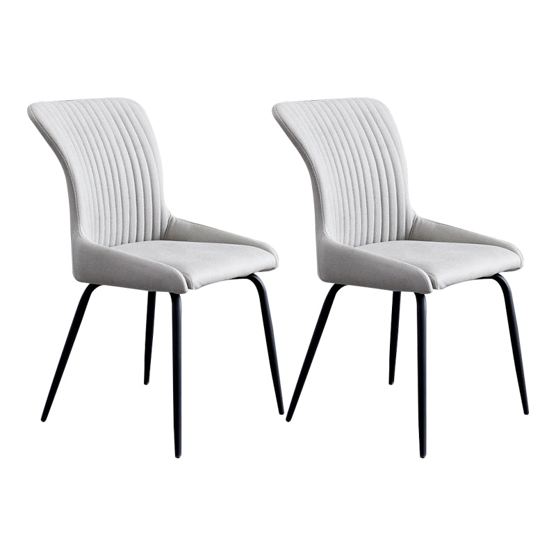 Industrial Style Metal Chairs Set Solid Back Arm Kitchen Dining Chairs Light Gray 2 Piece Set Clearhalo ' kitchen&dining_furn' 'Dining Chairs' 'Dining Tables & Seating' 'dining_chair' 'furn' 'furn_dining_chair' 'Furniture' 'furniture_dining_chair' 'Kitchen & Dining Furniture' 'kitchen' 4159982