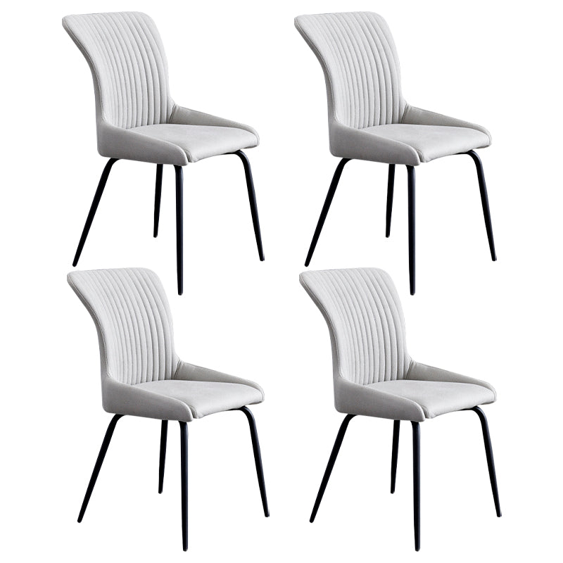 Industrial Style Metal Chairs Set Solid Back Arm Kitchen Dining Chairs Light Gray 4 Piece Set Clearhalo ' kitchen&dining_furn' 'Dining Chairs' 'Dining Tables & Seating' 'dining_chair' 'furn' 'furn_dining_chair' 'Furniture' 'furniture_dining_chair' 'Kitchen & Dining Furniture' 'kitchen' 4159984