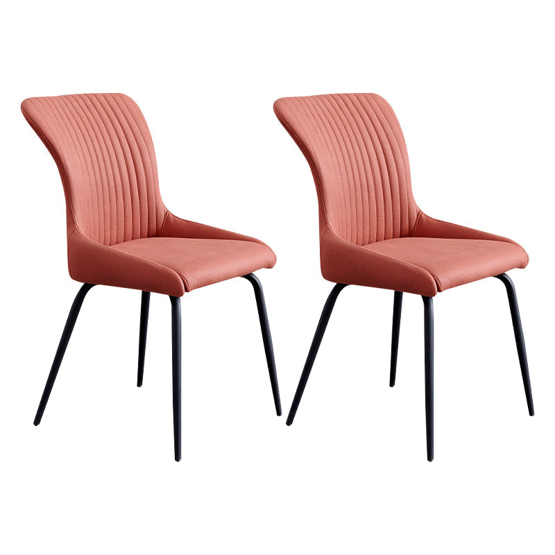 Industrial Style Metal Chairs Set Solid Back Arm Kitchen Dining Chairs Red 2 Piece Set Clearhalo ' kitchen&dining_furn' 'Dining Chairs' 'Dining Tables & Seating' 'dining_chair' 'furn' 'furn_dining_chair' 'Furniture' 'furniture_dining_chair' 'Kitchen & Dining Furniture' 'kitchen' 4159988