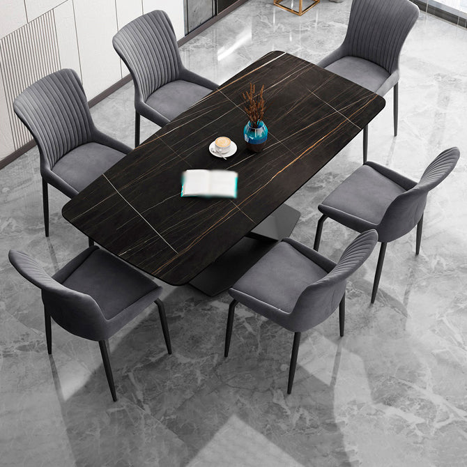 Industrial Style Metal Chairs Set Solid Back Arm Kitchen Dining Chairs Clearhalo ' kitchen&dining_furn' 'Dining Chairs' 'Dining Tables & Seating' 'dining_chair' 'furn' 'furn_dining_chair' 'Furniture' 'furniture_dining_chair' 'Kitchen & Dining Furniture' 'kitchen' 4159993